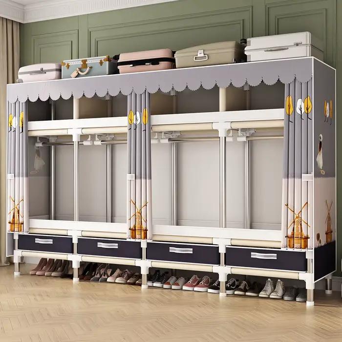 Armoire en tissu pliable Portable surdimensionnée pour chambre à coucher