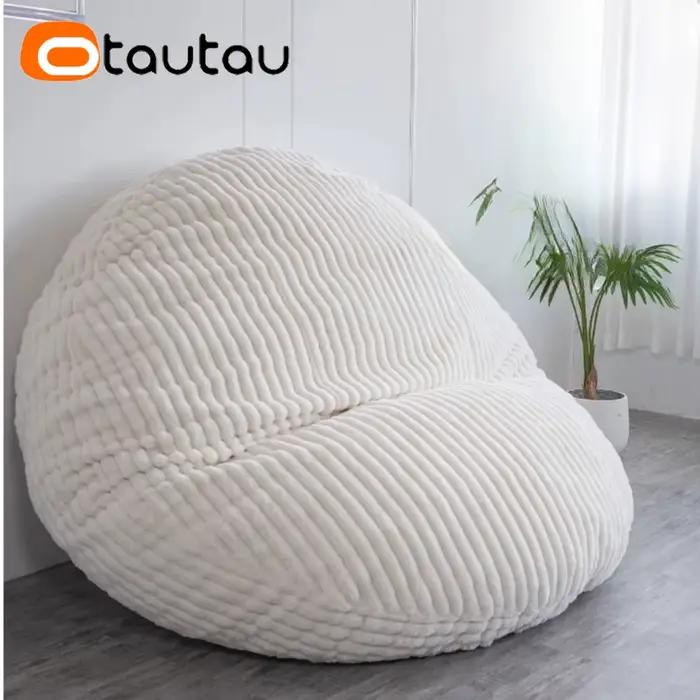 OTAUTAU 4/5 pieds géant fausse fourrure de lapin pouf
