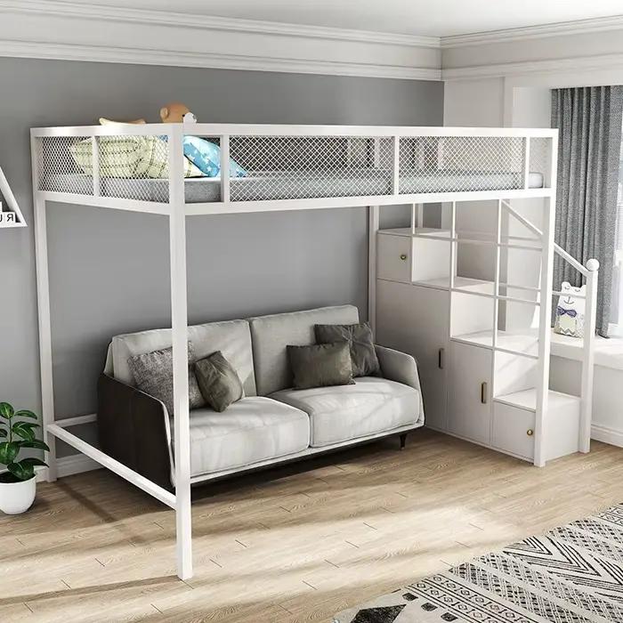 ForModern simple personnalisé Queen King dortoir adultes étudiant cadre de lit en métal adulte Loft lit école maison