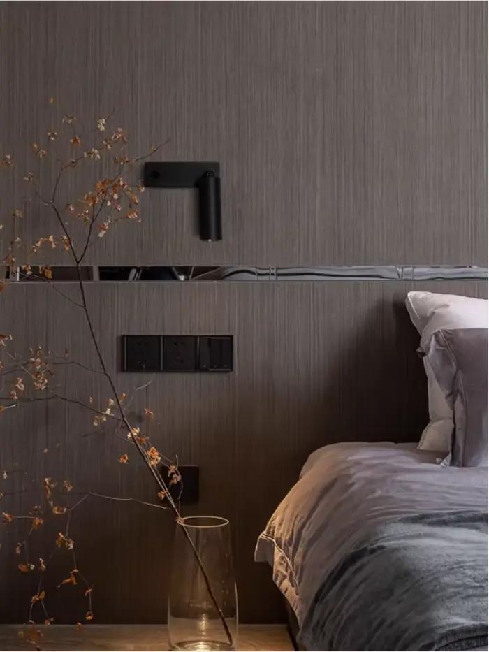 Lampe de lecture haut de gamme Moderne pliante horizontale 350 ° Rotation verticale 90 ° Applique murale chambre