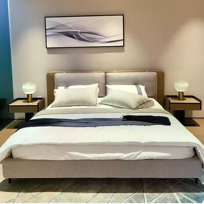 Lit en tissu minimaliste moderne