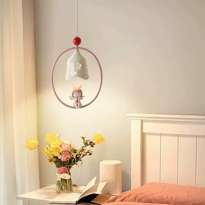 Nouvelle lampe suspendue de chevet de chambre à coucher style beurre