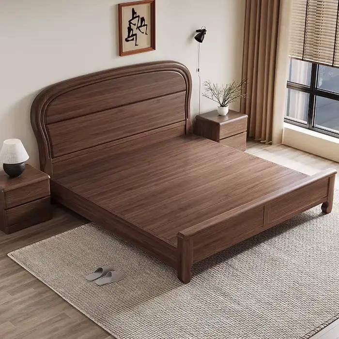 Lit double en bois massif chinois