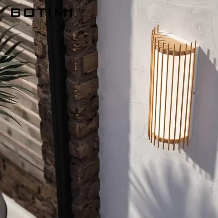BOTIMI 2025 nouveauté applique en bois moderne en bois massif Luminaires de chevet nordique hôtel concepteur maison applique murale décorative