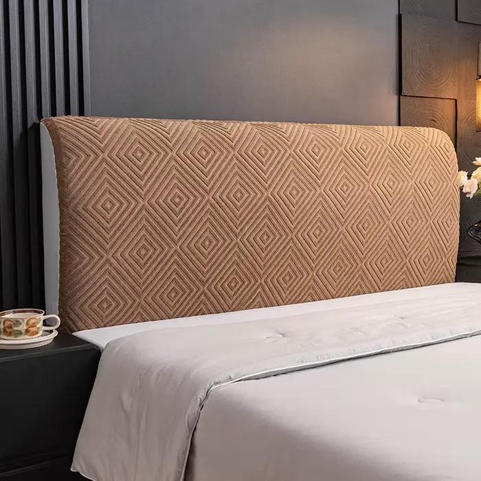 Housse de tête de lit extensible en velours doux