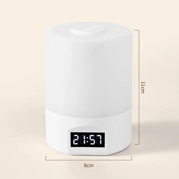 Lampe de chevet à commande tactile avec horloge numérique
