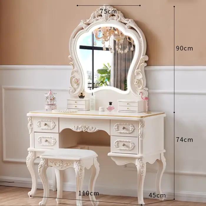 Ensemble blanc coiffeuse nordique luxe grand bureau