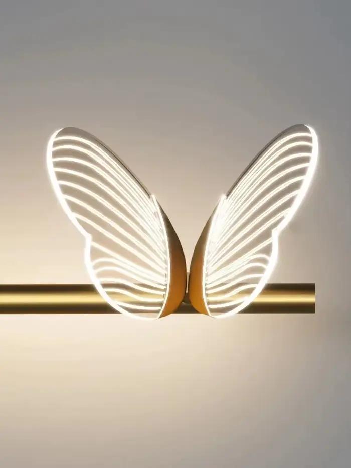 Papillon pendentif LED lumières nordique chevet escalier maison luminaire moderne chambre Restaurant couloir Art suspension lampe chambre