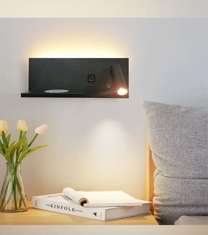 Lampe murale LED nordique moderne avec interrupteur