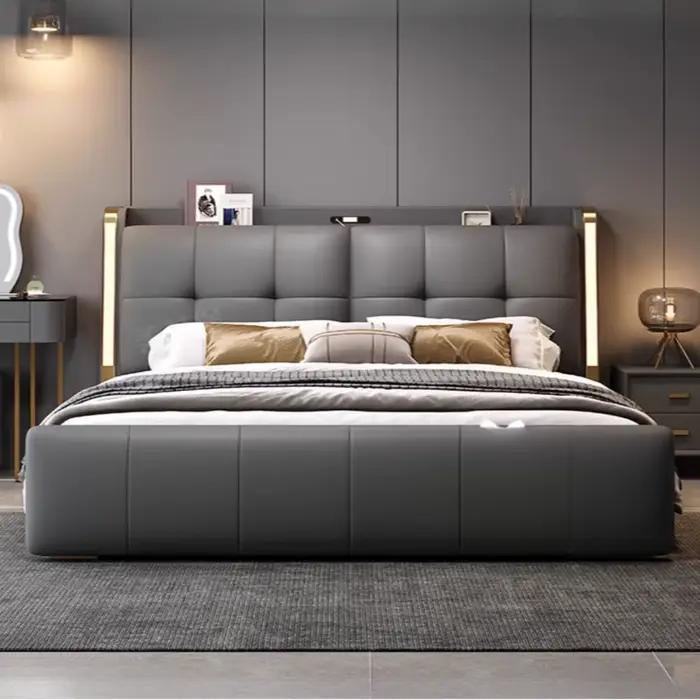 Lit Double minimaliste multifonctionnel moderne