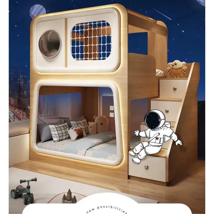 Lit superposé en bois pour petit espace