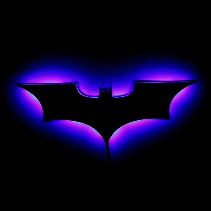 Applique murale chauve-souris 3D RVB LED créative avec télécommande, lumière décorative, chevet, salle de jeu, bar, chambre, salon, porche