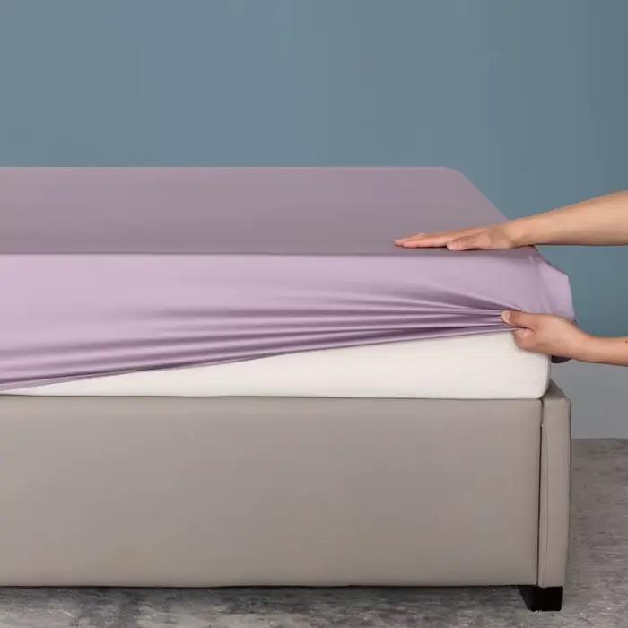 Ensemble de 3 pièces, drap-housse et taie d'oreiller 100% bambou