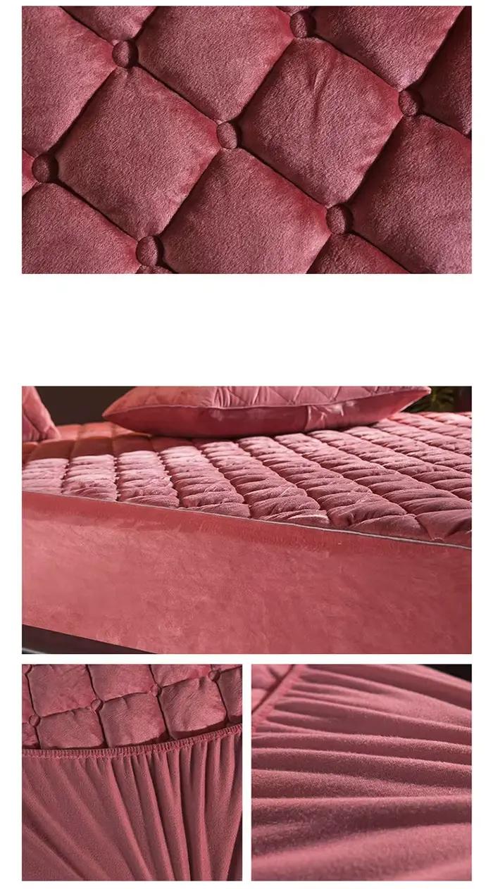 Juste de Matelas Épaisse en Velours de Clip