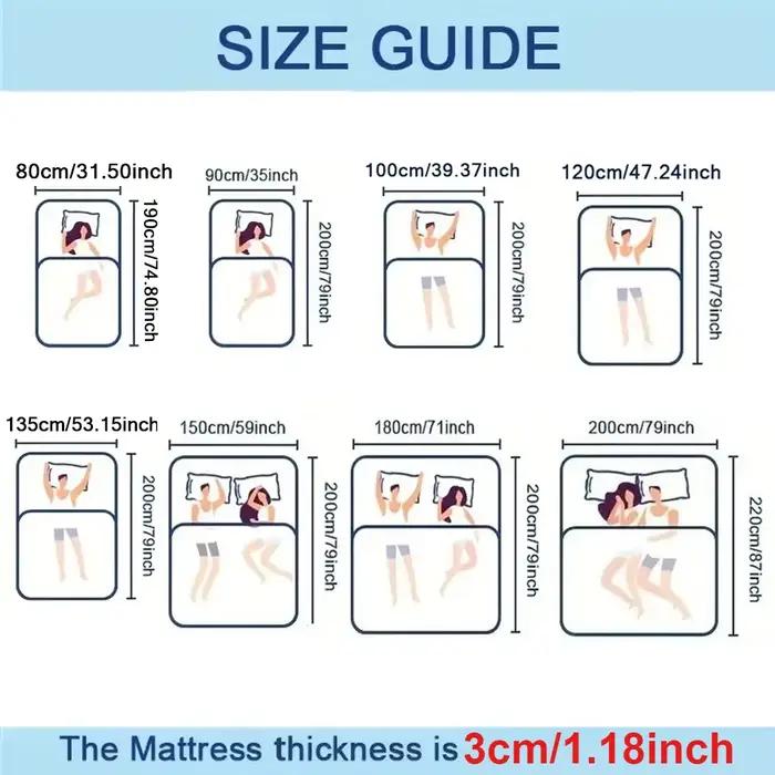 Surmatelas épais et chaud avec housse matelassée et remplissage