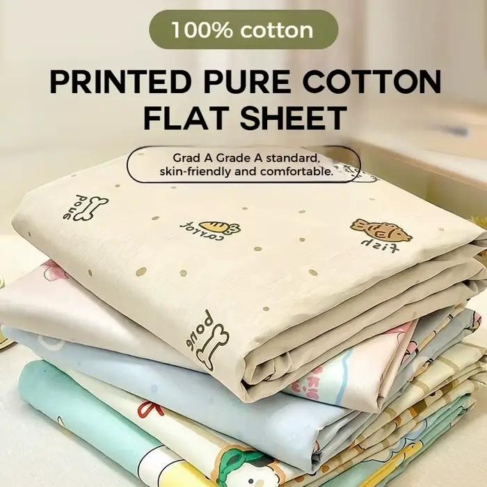 Drap de lit 100% coton pour lit simple ou double