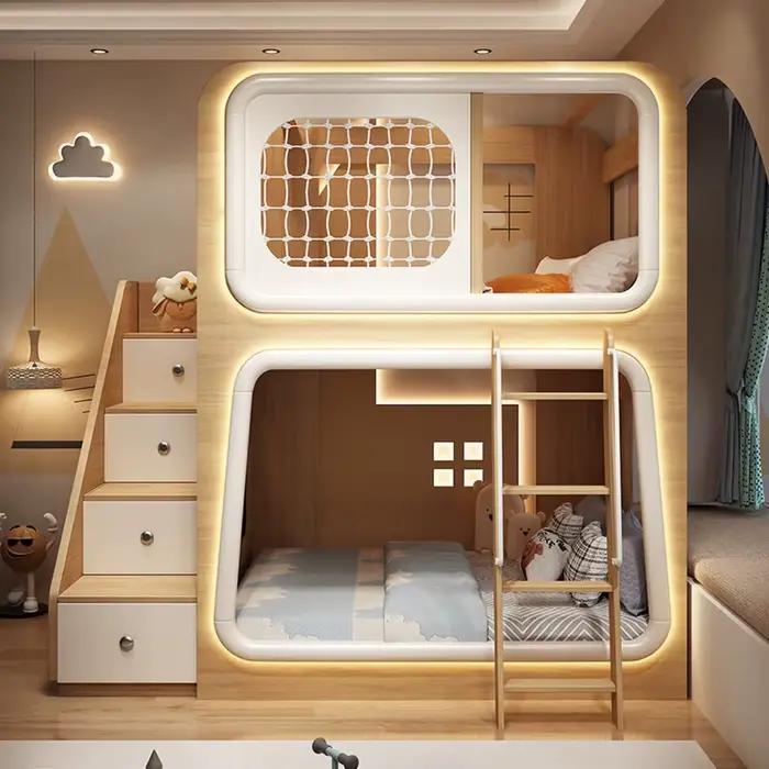 Lit superposé en bois pour petit espace