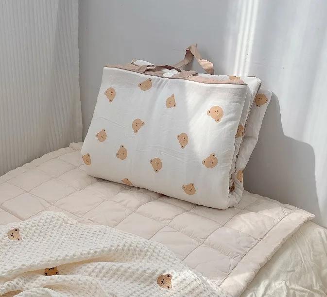 Tapis de sieste pour bébé, matelas en Latex pour garçons et filles, tapis de couchage en coton de de