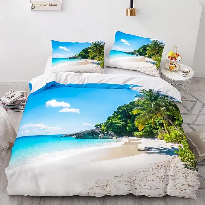 Ensemble de literie de paysage de bord de mer