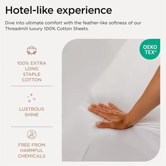 Parure de draps de luxe en coton égyptien haut de gamme 1000TC