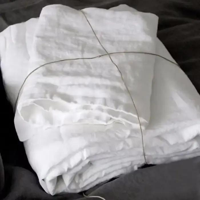Ensemble de draps en lin 100% lavé, 3 pièces, draps de lit en lin naturel, 2 taies d'oreiller, liter