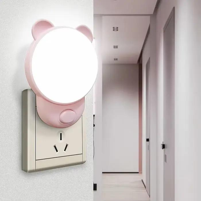LED veilleuse chevet lampe veilleuse ue US UK prise lampe cadeau pour la maison chambre cuisine enfants couloir mignon lampe de nuit