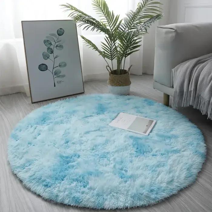 Tapis rond en peluche Super doux