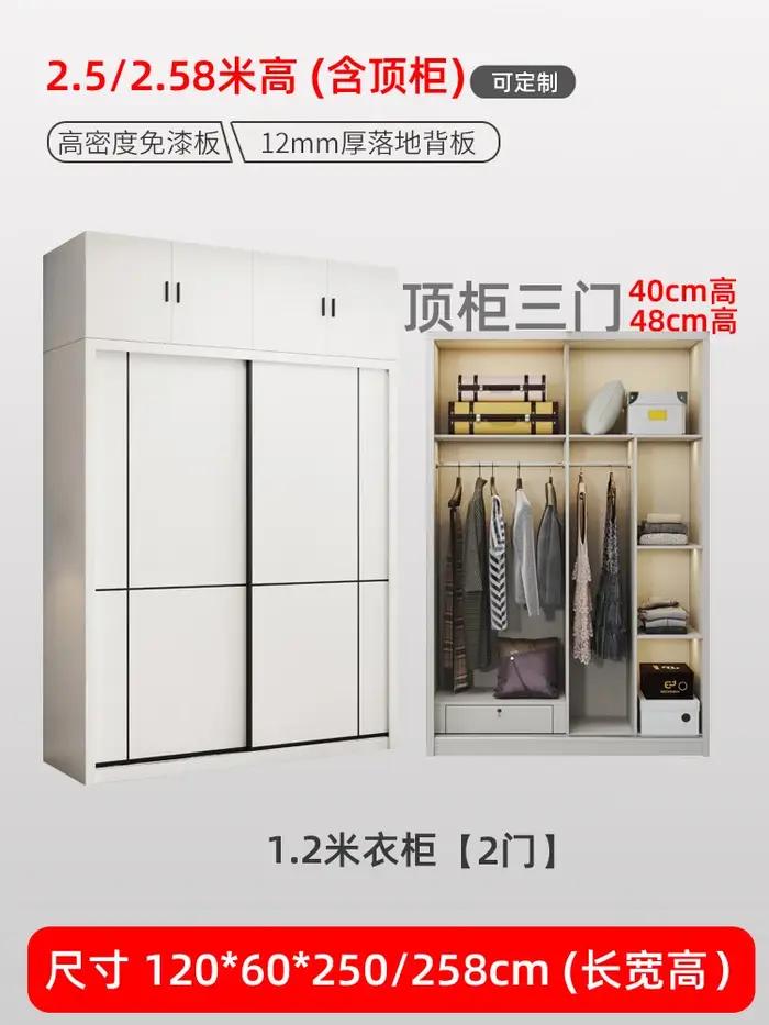 Armoire à une porte au dessus de la porte coulissante