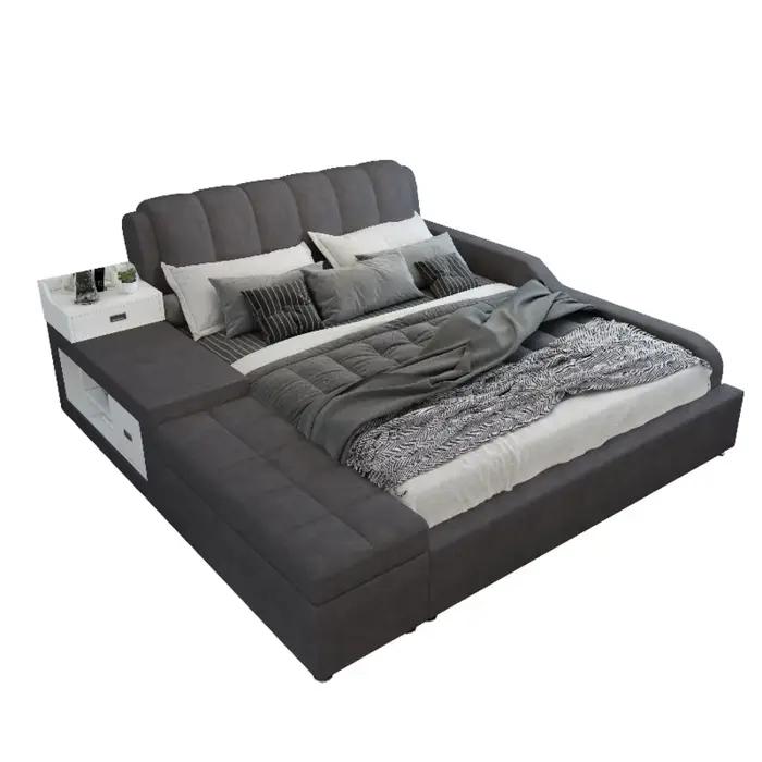 Lits De luxe modernes Double minimaliste Unique cadres De lit rembourrés dormir Cama De Lujo Para dortoir accessoires pour la maison