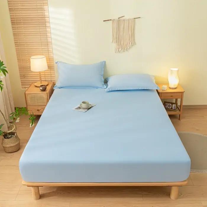 Drap-housse noir pour lit double 90x200 avec bande élastique (taie d'oreiller à commander séparément)