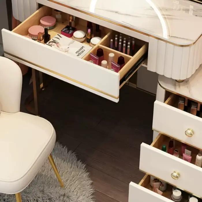 Coiffeuse de luxe moderne compacte avec miroir