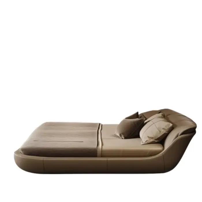 Lit double king size moderne avec rangement
