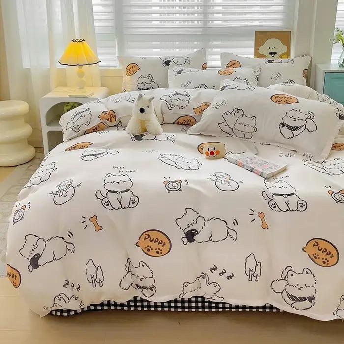 Bonenjoy-Parure de lit Queen Size en microcarence