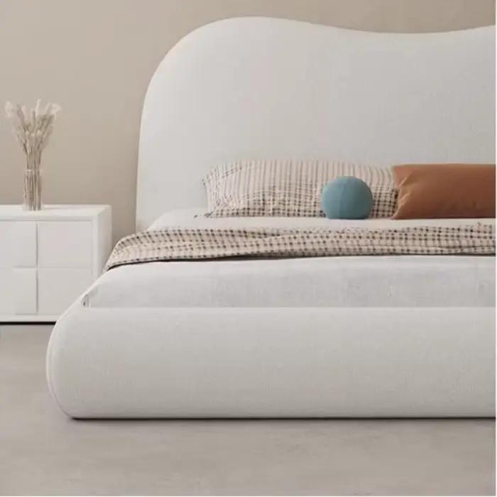 Lit Double Esthétique avec Tête de Lit et Rangement