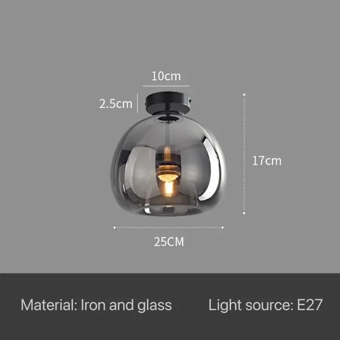 Plafonnier Led suspendu en verre au design nordique moderne