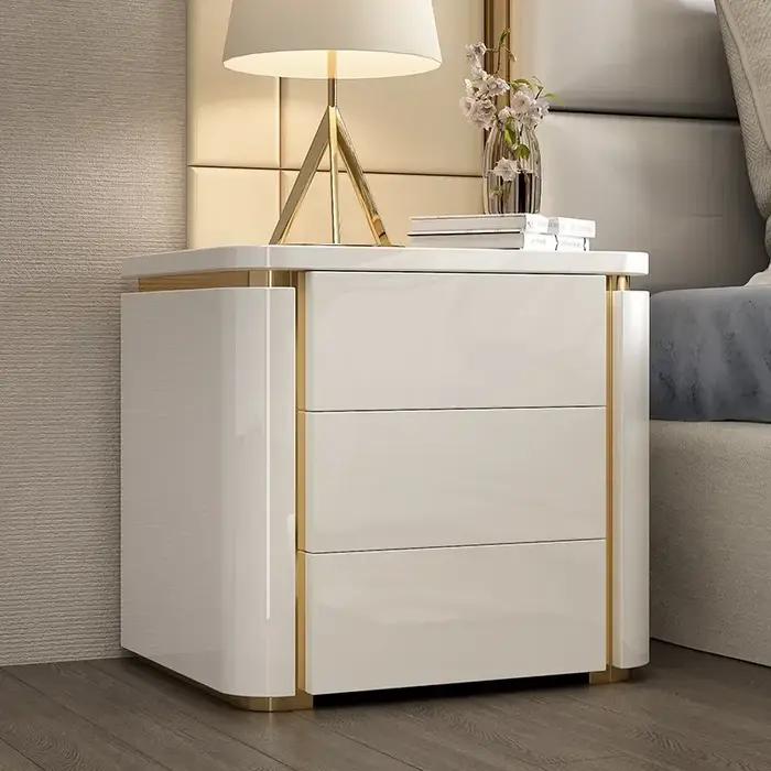 Tables de chevet de luxe tendance, classiques européennes, modernes et haut de gamme, simples et élégantes, Meble Do Pokoju, meubles de chambre à coucher