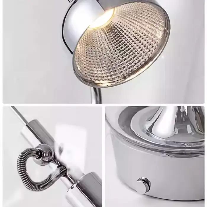 Lampe de bureau en verre de luxe italien, design créatif, bureau, chambre à coucher, chevet, lampe de lecture à gradation tactile