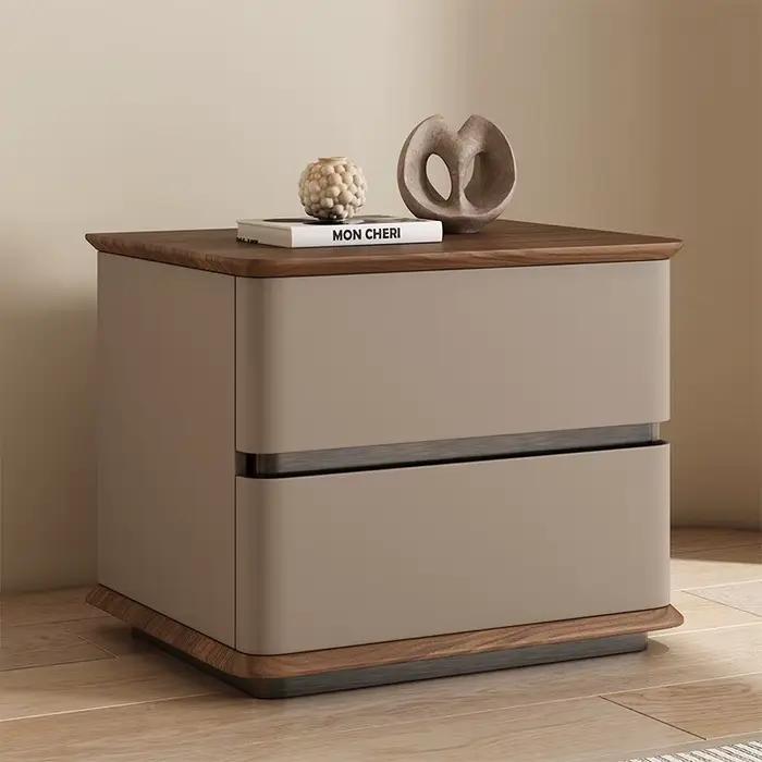 Table de chevet au design haut de gamme, tendance, simple, gain de place, avec rangement et tiroirs,