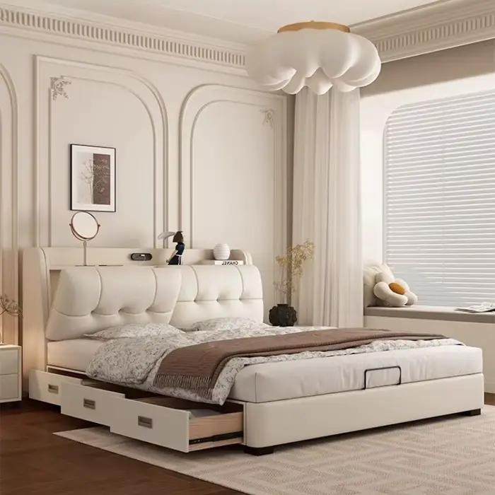 Tiroirs De rangement cadres De Lit reine chambre moderne enfants tête De Lit multifonctionnel Meubles