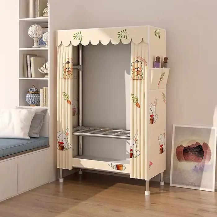 Chambre à coucher location armoire Portable vêtements placard dortoir petite