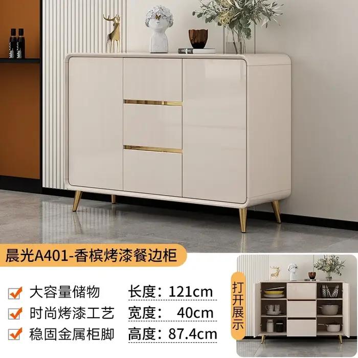 Commode de chambre créative et glamour style crème pour une esthétique