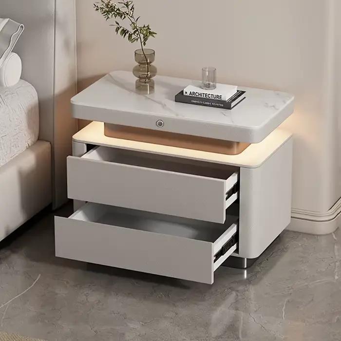 Tables De Chevet modernes De luxe légères avec tiroirs