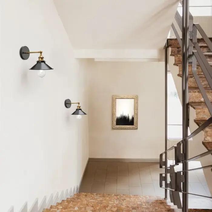 JOYINLED Style industriel américain applique escalier couloir chevet éclairage mural rétro décoratif fer applique murale E27 Base