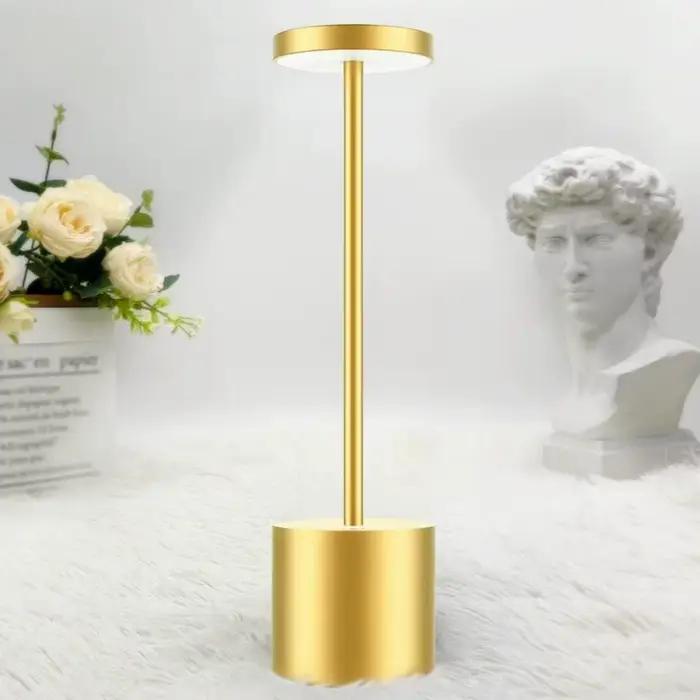 LED lampe de Table classique USB Rechargeable veilleuse gradation continue tactile lampe de bureau 3 couleurs lampe de chevet Bar hôtel décoration
