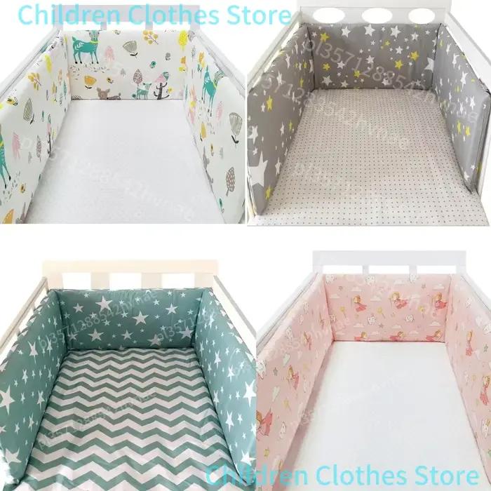 Pare-chocs épais pour lit de bébé, conception à fermeture éclair, une pièce autour du coussin, oreil