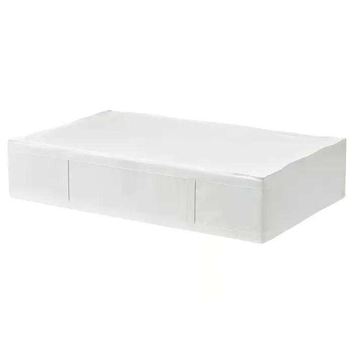 Boîte de rangement pliable pour le dessous du lit avec couvercle à fermeture éclair scellée