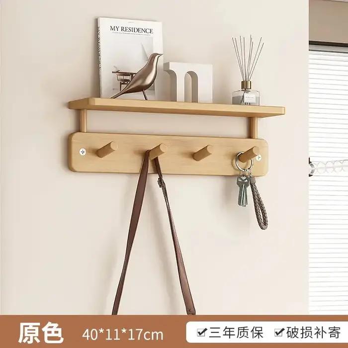 Cintres muraux robustes en bois de bambou