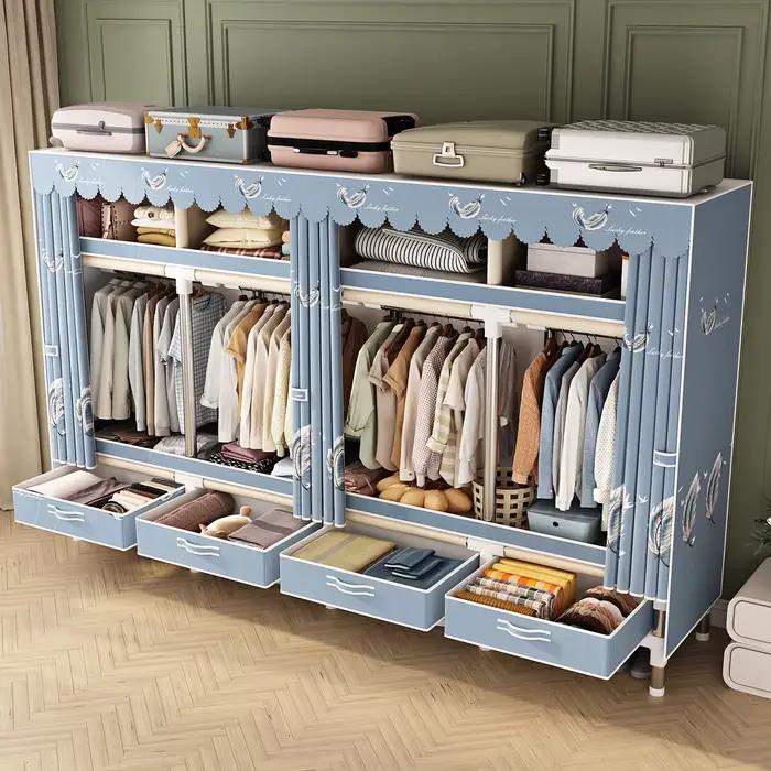Armoire en tissu pliable Portable surdimensionnée pour chambre à coucher