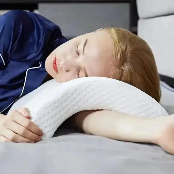 Oreiller en forme d'os pliant en forme de U