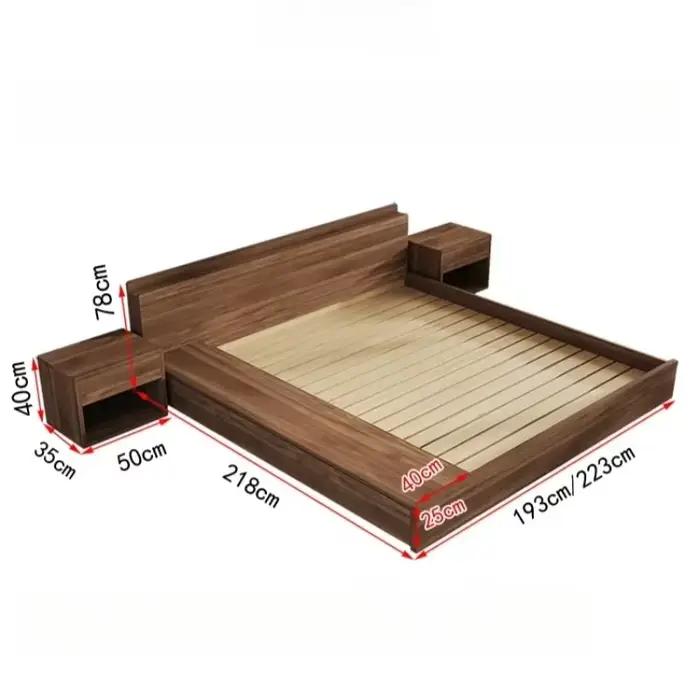 Lits de chambre à coucher japonais de style loft pour enfants 180x200 Queen avec rangement, lits de chambre à coucher uniques pour adultes de style italien, mobilier de maison de luxe avec plateforme